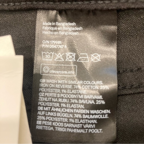 H&M Black Star Patterned Women’s Skinny Jeans Super Stretch NWT Size 2 - Picture 11 of 13